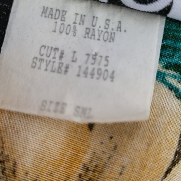 Vintage Sunflower Floral Button Down Rayon Top Size M - Picture 8 of 10